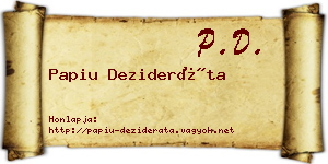 Papiu Dezideráta névjegykártya